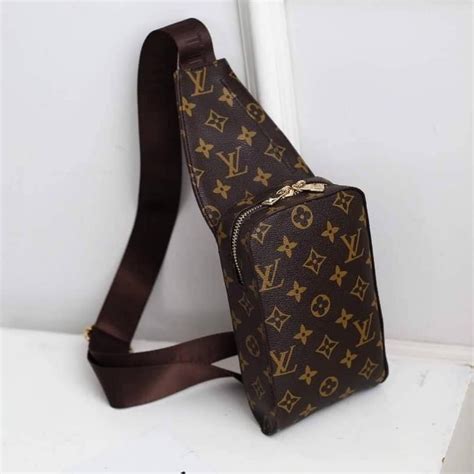 louis vuitton sling bag women brown|louis vuitton rouched sling.